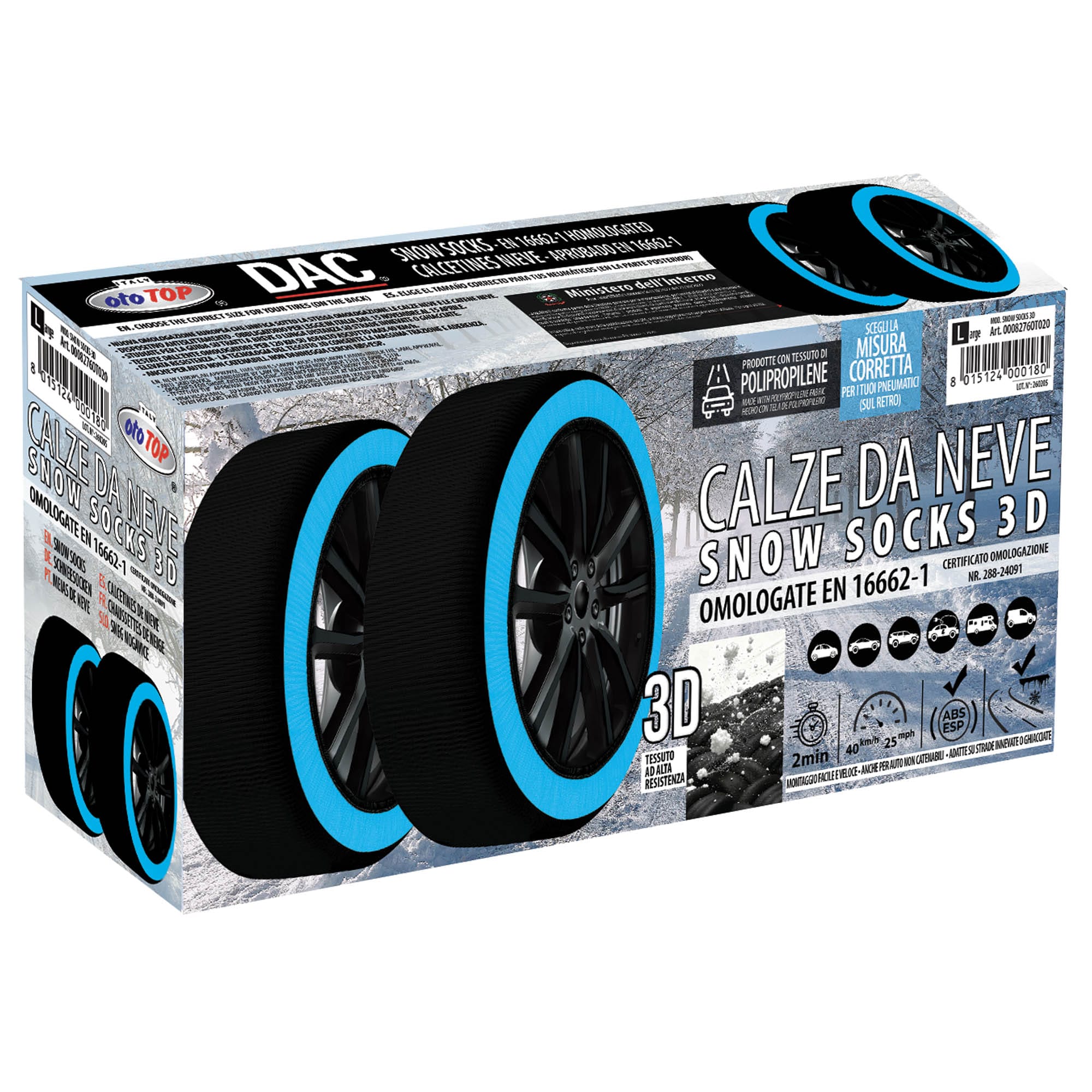 TEKSTILNE VERIGE SNOW SOCKS 3D HOM. 16662-1 XL TEKSTILNE VERIGE SNOW SOCKS 3D HOM. 16662-1 XL